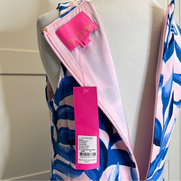 Lilly Pulitzer Donna Romper Pink Tropics Tint Heat Wave Engineered Dress 0 NWT - Picture 6 of 6